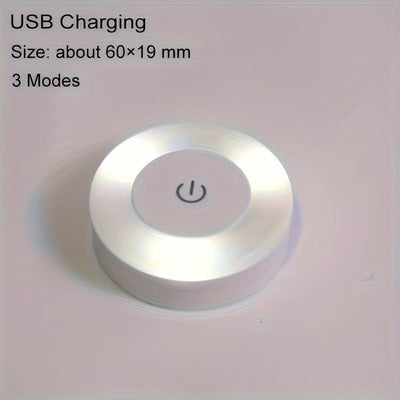 Luz nocturna con sensor táctil recargable por USB - LED regulable con base magnética, luz de pared portátil con adhesivo, iluminación de bajo consumo para dormitorio, armario, gabinete, estilo tradicional con pantalla de plástico