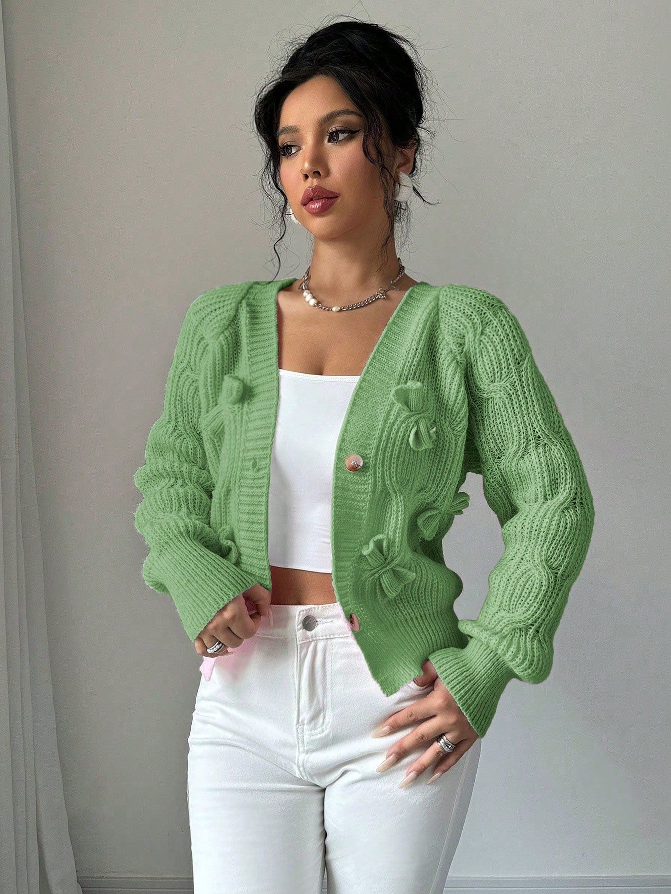 Elenzya chaqueta casual de mujer de unicolor con decoracion de mono, para otono/invierno