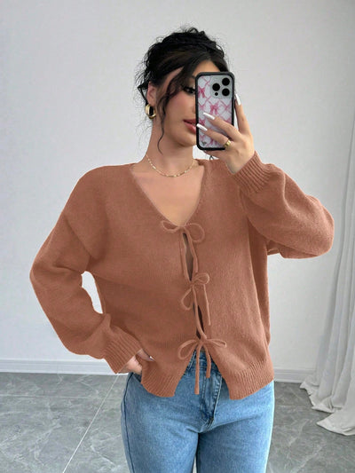 Prive chaqueta de punto con cremallera de unicolor informal, versatil para otono/invierno