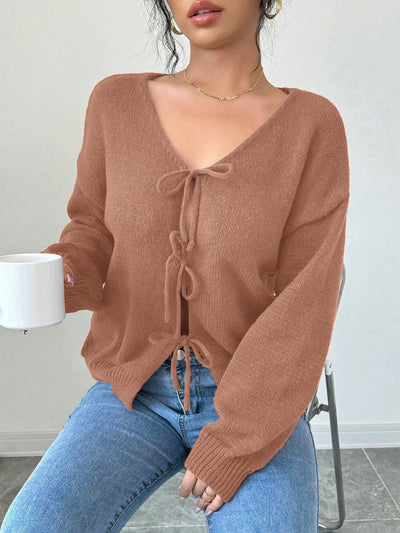 Prive chaqueta de punto con cremallera de unicolor informal, versatil para otono/invierno