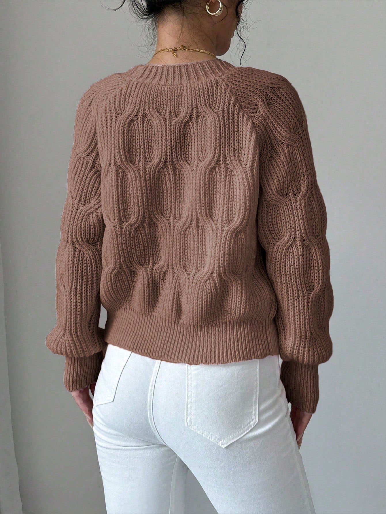 Elenzya chaqueta casual de mujer de unicolor con decoracion de mono, para otono/invierno