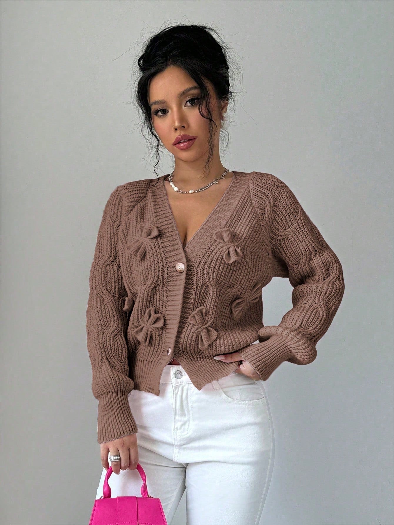 Elenzya chaqueta casual de mujer de unicolor con decoracion de mono, para otono/invierno
