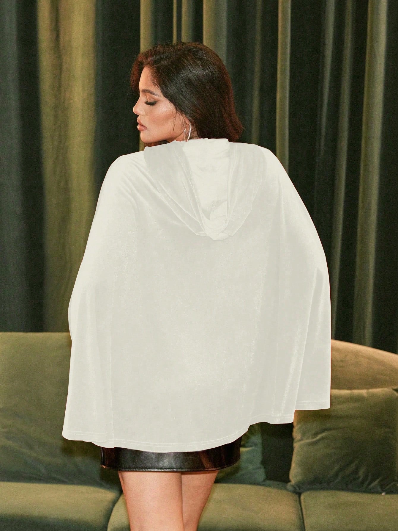 Foxxy capa con capucha de terciopelo navidena