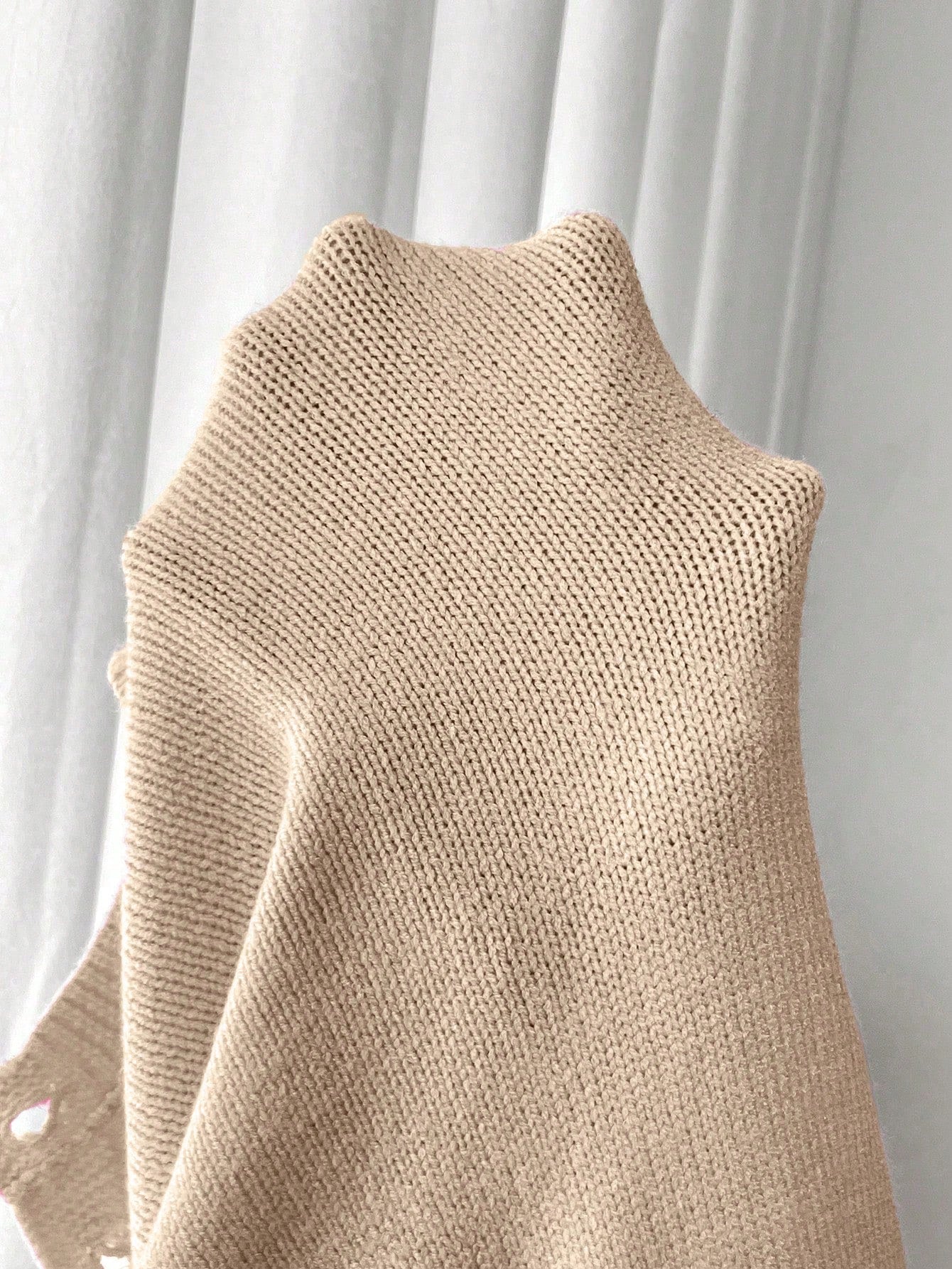 Moosta chaqueta de punto de estilo casual y versatil de color liso para otono/invierno