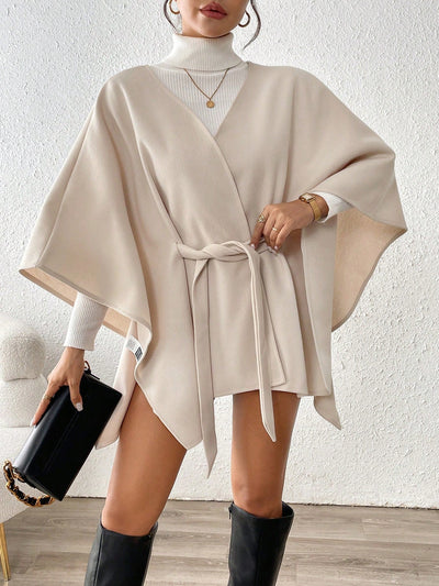 Frenchy abrigo de lana de estilo minimalista de moda, versatil y casual, para otono/invierno