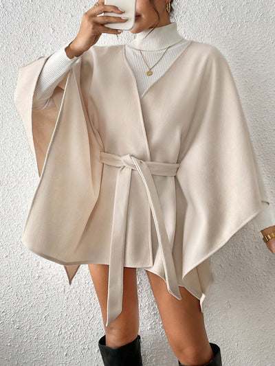 Frenchy abrigo de lana de estilo minimalista de moda, versatil y casual, para otono/invierno