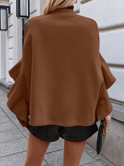 Clasi chaqueta sencilla de unicolor con botones delanteros para mujer, use casual de todos los dias