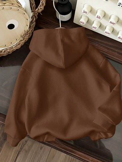 Attitoon sudadera holgada con capucha para mujer con estampado de estilo retro americano en ingles, adecuada para primavera, otono e invierno