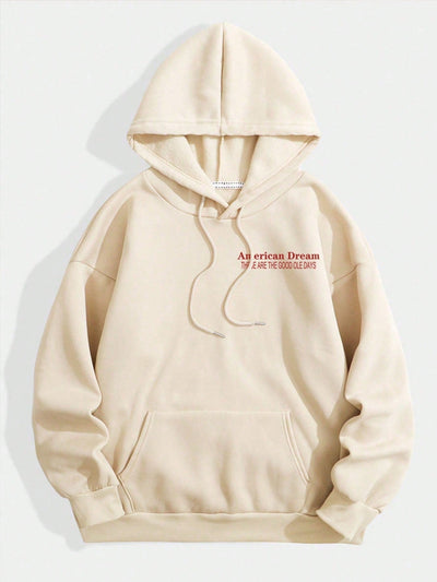 Ezwear sudadera con capucha para mujer con estampado de letras y bandera americana