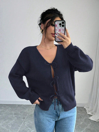 Prive chaqueta de punto con cremallera de unicolor informal, versatil para otono/invierno