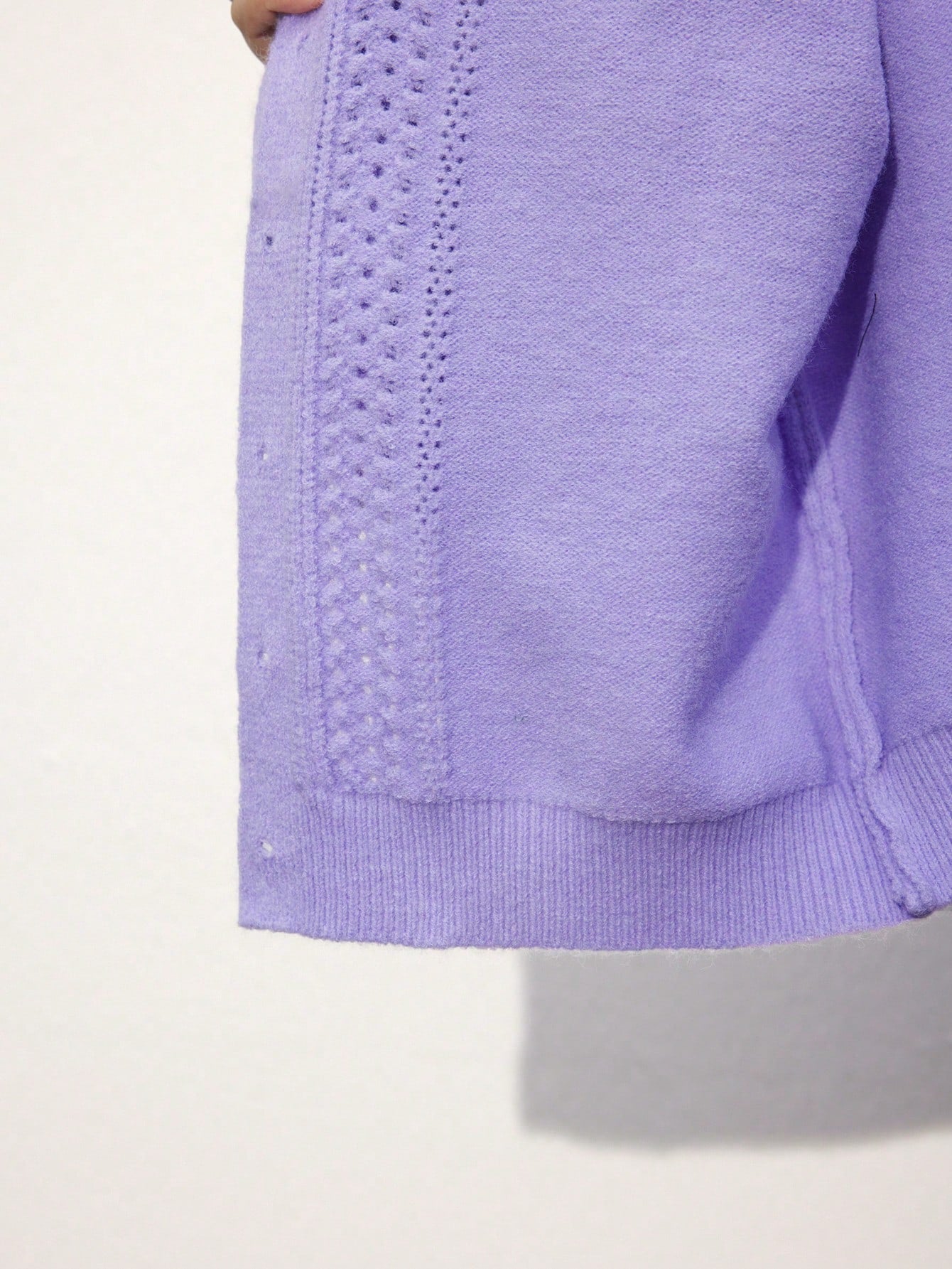 Maija chaqueta corta de punto de manga abullonada de unicolor casual para mujer, otono