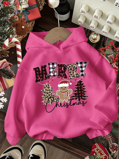 Ezwear jersey holgado de manga larga con estampado de arbol de navidad y texto "feliz navidad" en estilo minimalista y vintage con estampado de leopardo, para mujer