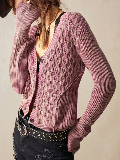 Bohemela cardigan corto de estilo vintage para mujer, informal/de vacaciones