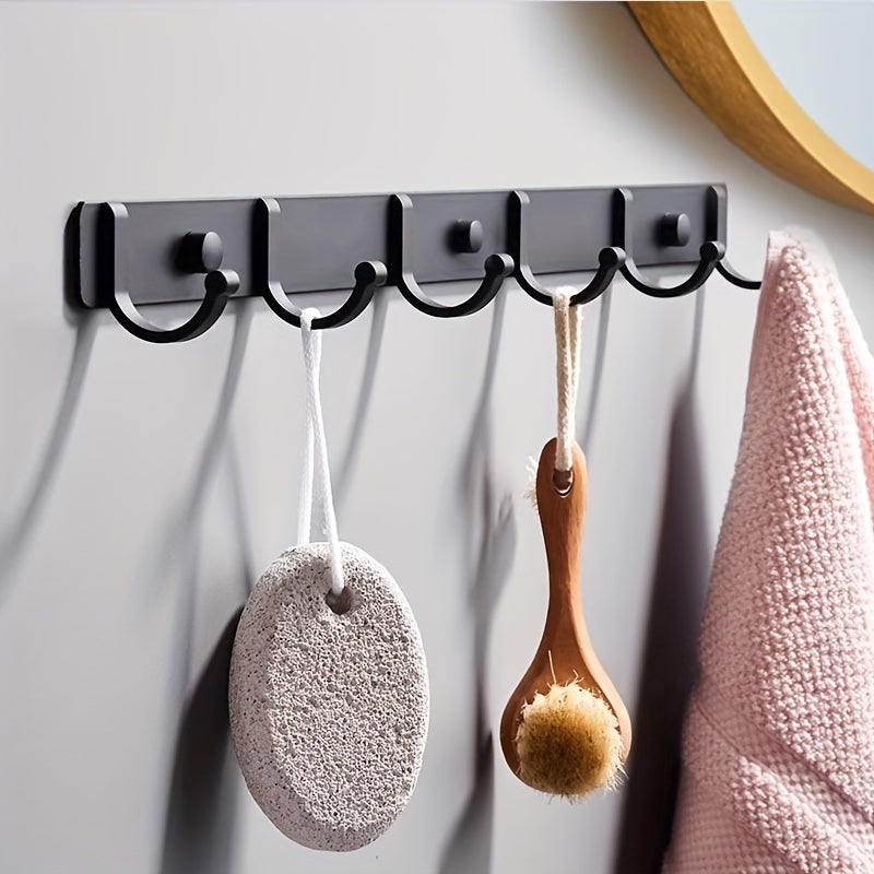 1 elegante gancho para abrigos montado en la pared para ropa y sombreros de dormitorio, 3/4/5/6 ganchos para una fácil organización de la decoración de la pared, decoración estética de la habitación