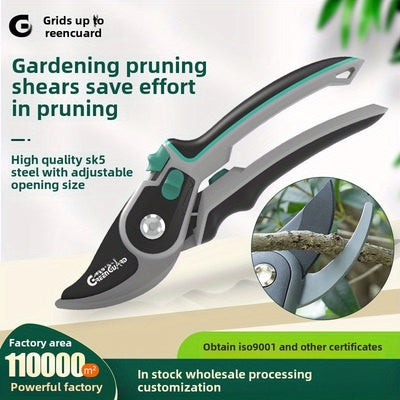 Herramientas de jardinería para podar flores, con tijeras de doble parada hechas de acero SK5.