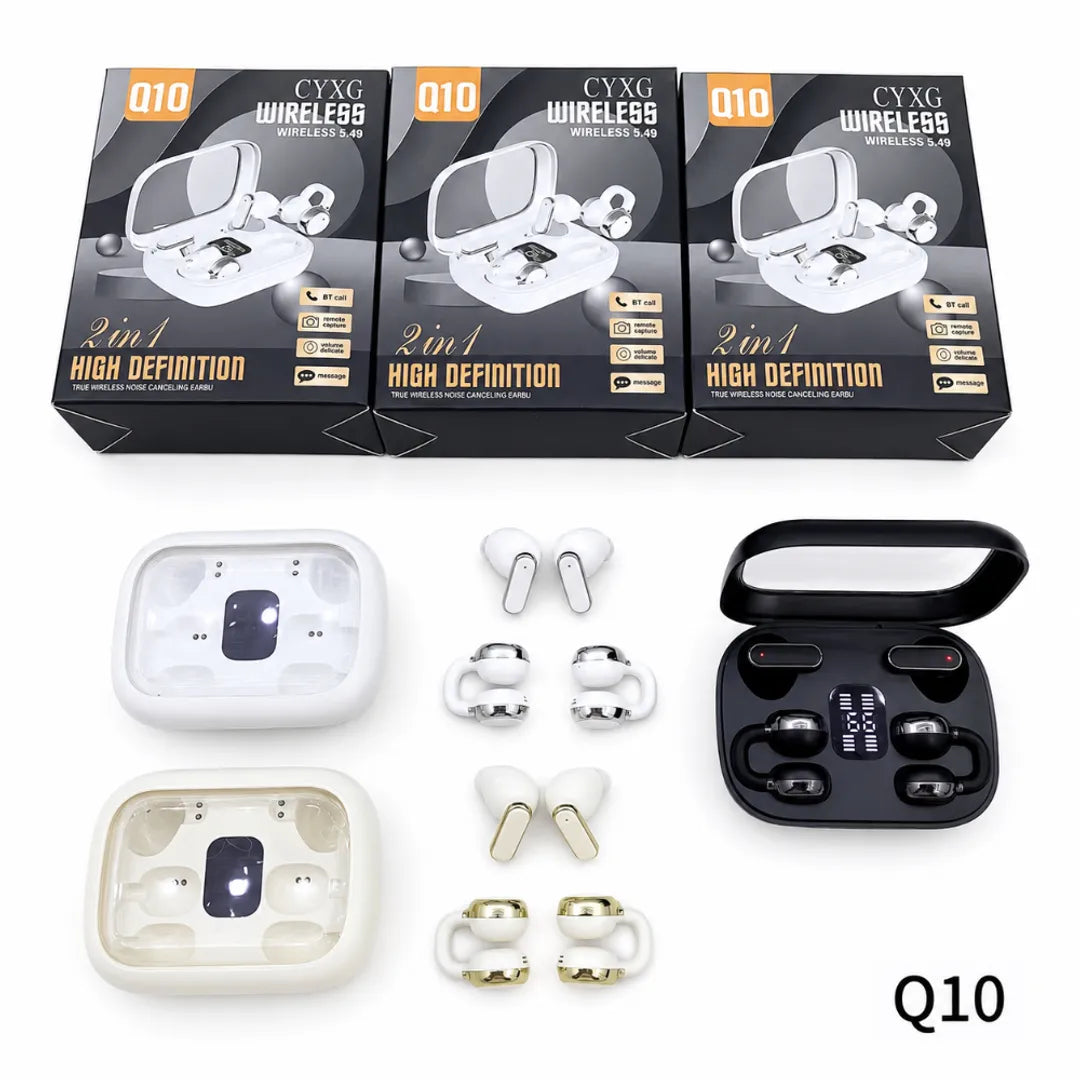 Audifonos Inalambricos 2 En 1 Q10 Alta D