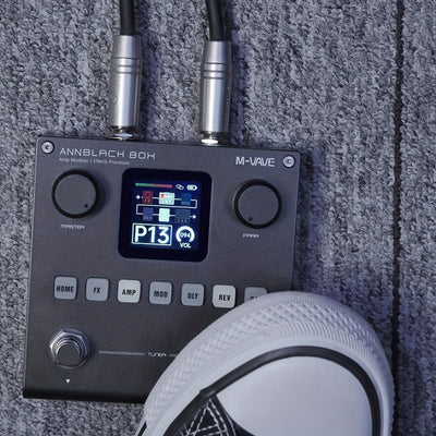 Procesador de efectos múltiples para guitarra y bajo M-VAVE ANNBLACH BOX - Señal digital recargable, construcción en hierro con carga USB, 36V o menos, portátil para guitarra eléctrica y bajo, pedal de efectos para guitarra | Efecto de guitarra moderno |