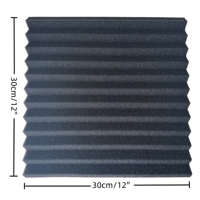 SMOLL ACOUSTIC 100-Unidades 5.08cm x 30.48cm x 2.54cm Paneles de espuma acústica autoadhesivos, material de reducción de ruido y amortiguación de sonido para estudio de grabación y teatro en casa, baldosas de espuma negra