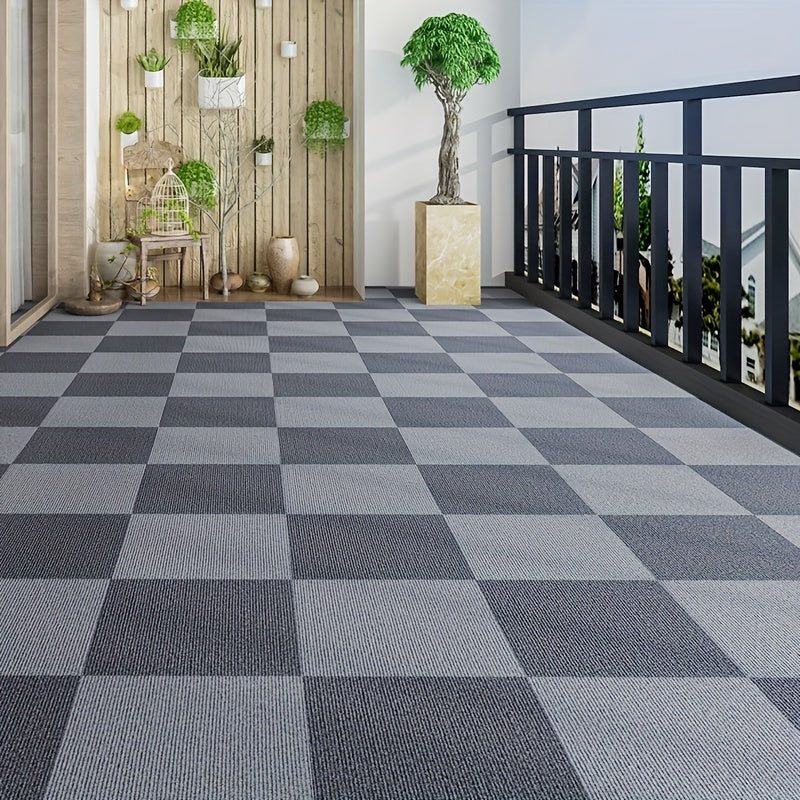 Baldosas de alfombra adhesivas y antideslizantes para oficinas, adecuadas para grandes áreas comerciales, cubriendo completamente dormitorios y salones.