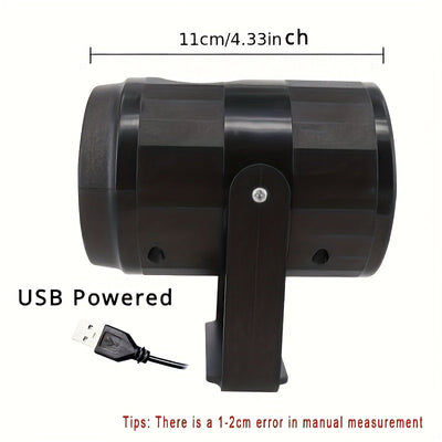 1 proyector LED navideño giratorio con diseños de Santa Claus, copos de nieve y motivos festivos, alimentado por USB, decoración para habitación, fiestas, celebraciones y ambiente navideño, iluminación versátil para interiores