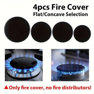 Juego de 4 Tapas Sabaf para Estufas de Gas - Opciones Plana/Cóncava, Material Duradero, Ideal para Accesorios de Quemador de Horno y Cabeza de Estufa, Protectores de Tejedoras