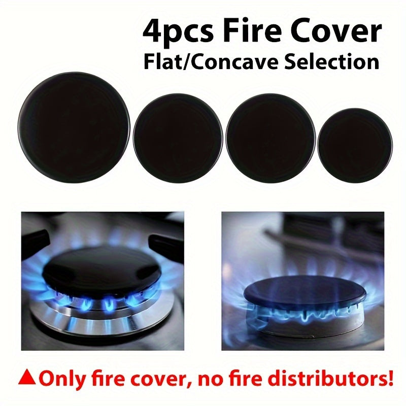 Juego de 4 Tapas Sabaf para Estufas de Gas - Opciones Plana/Cóncava, Material Duradero, Ideal para Accesorios de Quemador de Horno y Cabeza de Estufa, Protectores de Tejedoras
