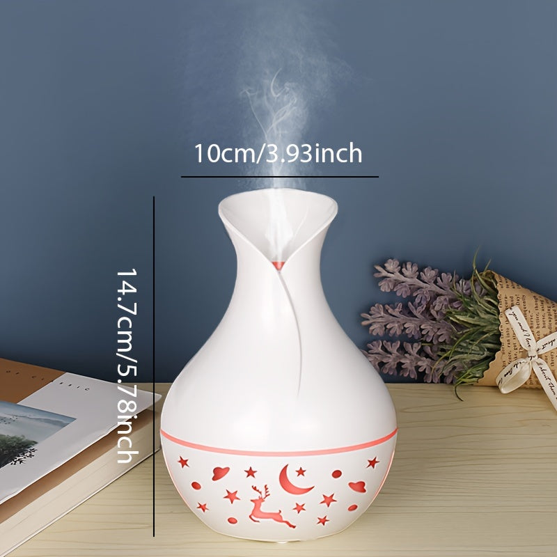 1pc YAIAWISU Humidificador Portátil USB con Difusor de Aceites Esenciales, Funcionamiento Silencioso, Apagado Automático, Luces de 7 Colores, Luz Nocturna, para Uso en Casa y Oficina - Material Plástico