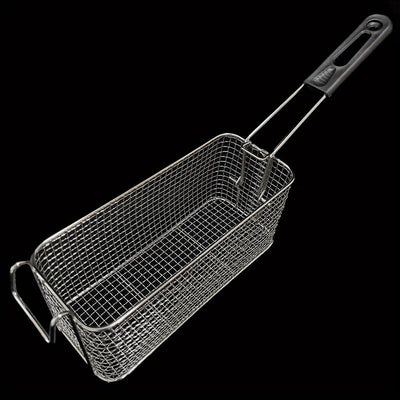 Cesta de freír cuadrada de metal plegable con asa - Ideal para papas fritas, nuggets de pollo y snacks | Cernidor de cocina duradero para freidoras y vaporeras | Perfecto para entusiastas de la cocina, cesta de freír para freidoras