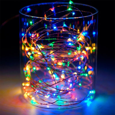 Luces Micro Led Alambre X100 Sumergibles Control Cambio Luz Multicolor  8323