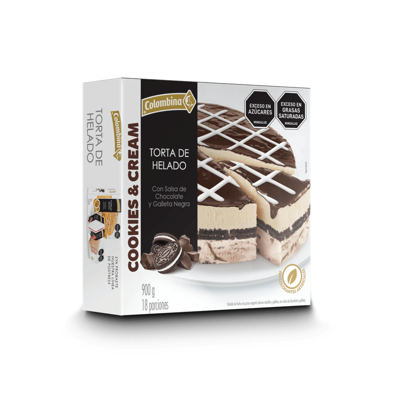 TORTA HELADO COLOMBINA 900G COOKIES