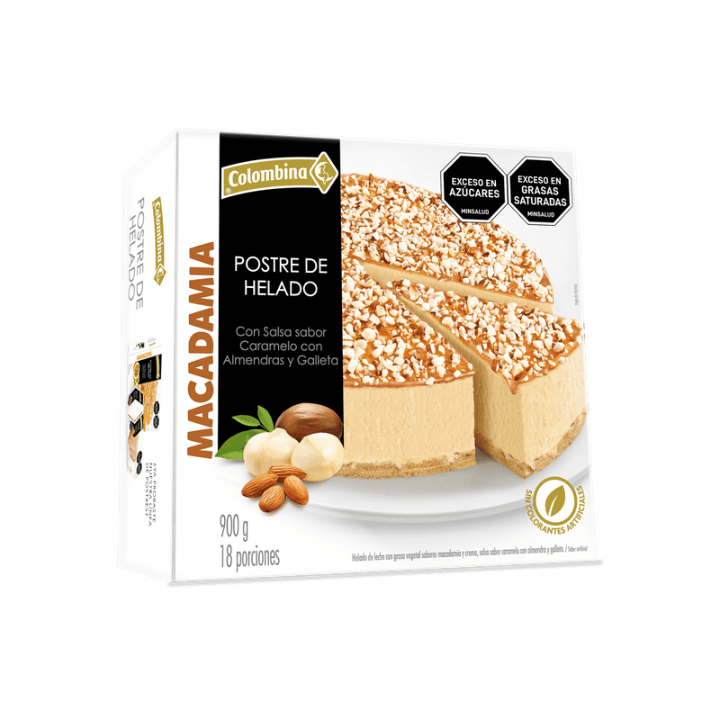 TORTA HELADO COLOMBINA 900G MACADAMIA
