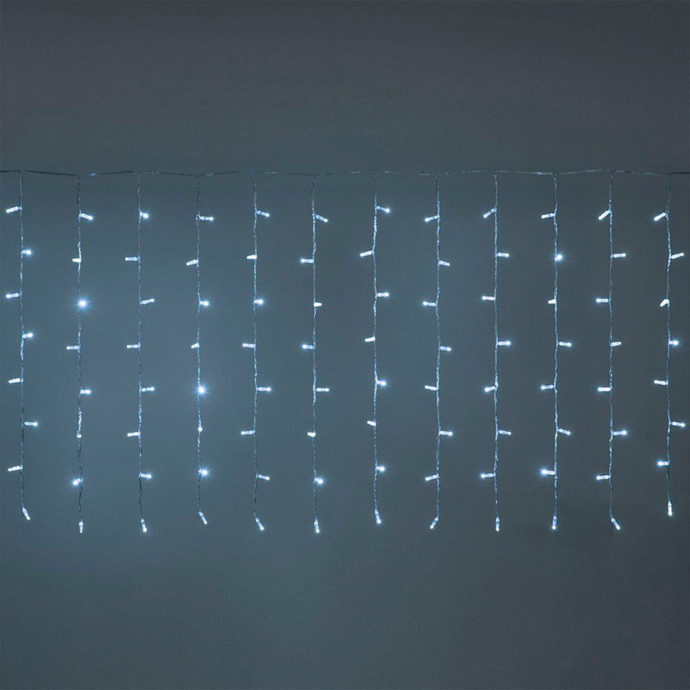 Cortina Led 3 Mts x 45 Cm 100 Led Blanca Luces Navidad 1321