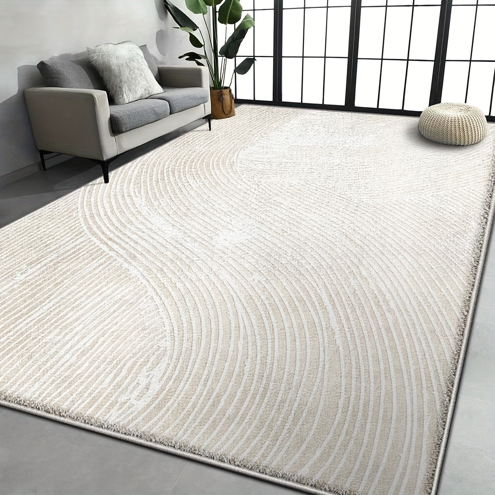 Alfombra de Terciopelo Lavable Moderna y Antideslizante de 850g/m² Estilo Bohemio Vintage Grueso y Suave, Transmite el Calor del Hogar con Fondo Antideslizante de Peluche Punto Duradero para Dormitorio Salón Interior Exterior