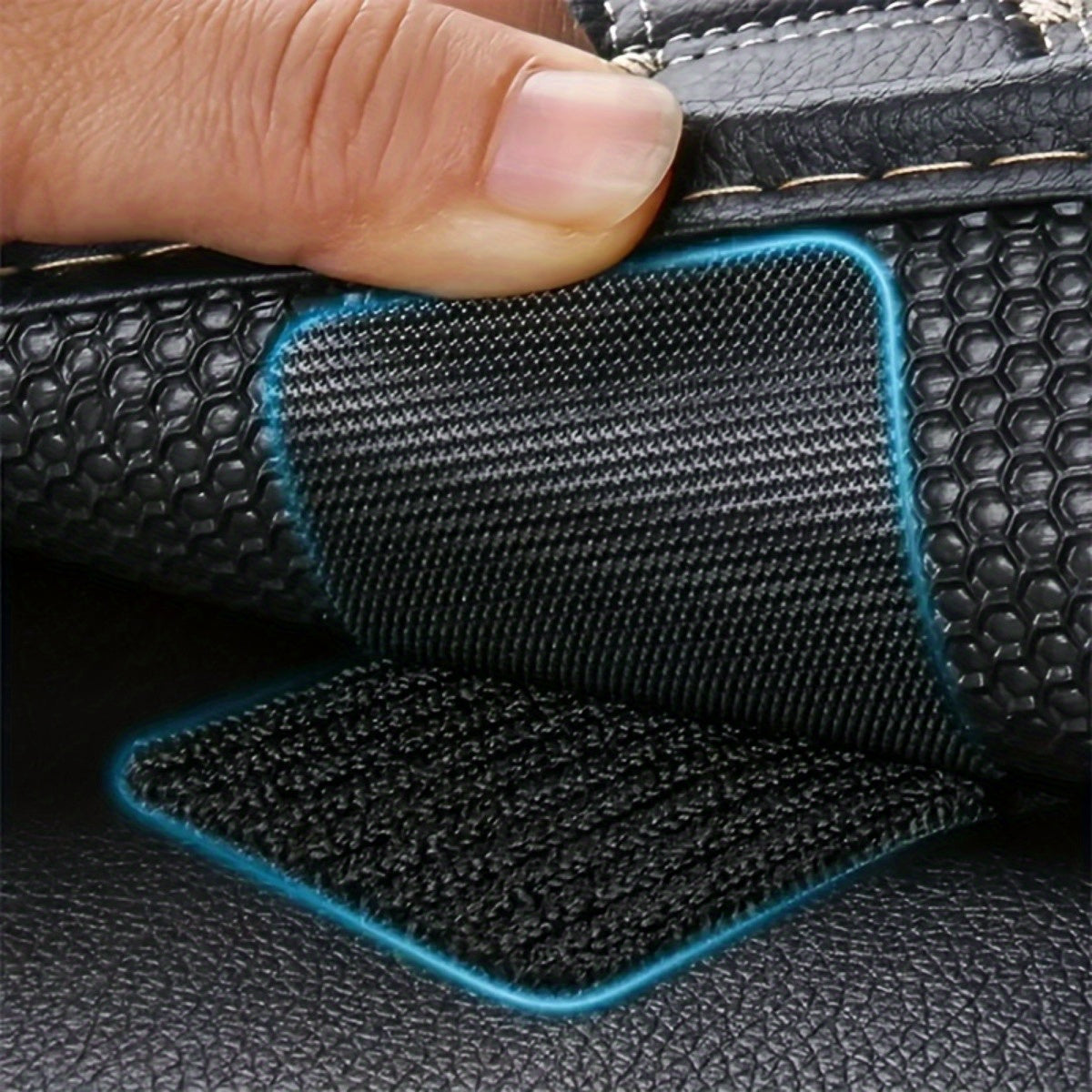 20pcs/40pcs/100pcs Alfombra rectangular Adhesivo de doble cara Alta viscosidad Fijadores de alfombras para automóviles para alfombras domésticas Pegatinas antideslizantes, Par
