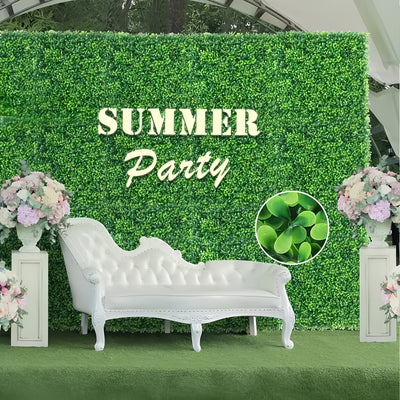 8 Juegos de Césped Artificial de Hoja de Maní, Hierba Simulada de Buxo y Lirio, Resistente a los Rayos UV, Fácil Instalación, Decoración para Festivales, Bodas, Cumpleaños, Patio, Entrada, Comedor, Sala y Dormitorio, Adorno Primavera-Verano para Exterior
