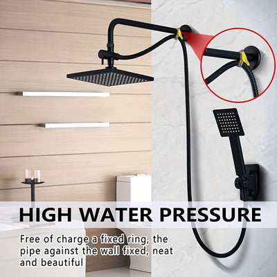 Un conjunto de cabezal de ducha de alto flujo ABS, cabezal de ducha de mano dos en uno, manguera extendida, cabezal de ducha distribuidor de agua de tres vías, cabezal de ducha, accesorios de ducha, decoración de regalo de Navidad/Halloween