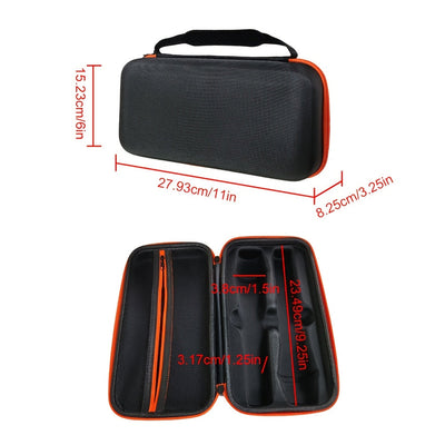 Estuche de Viaje EVA con Doble Micrófono para Micrófonos Inalámbricos J.B.L - Impermeable, Antigolpes, Bolsa de Transporte Negra con Compartimentos Dedicados y Bolsillo para Accesorios, Estuche para Micrófono