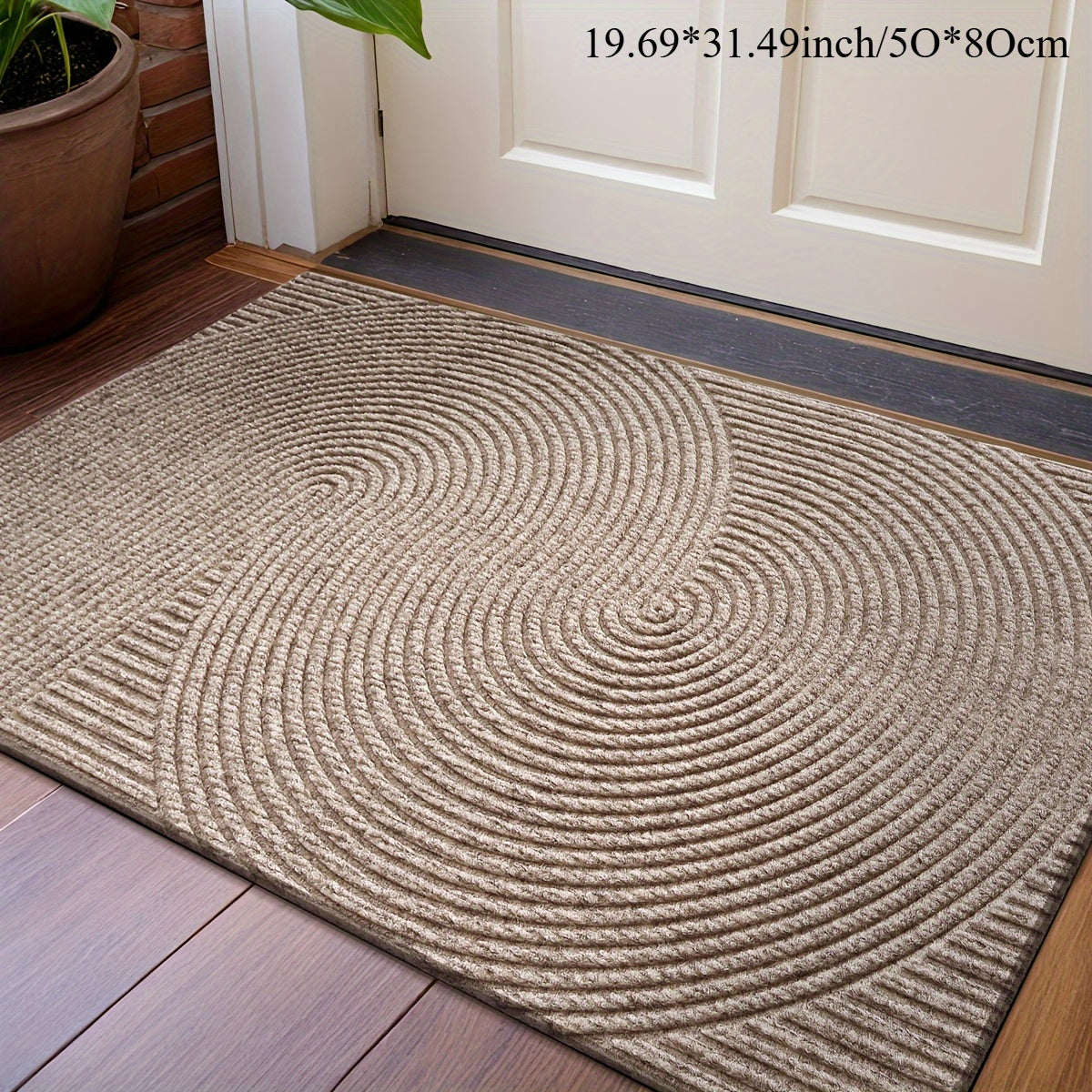 Alfombra decorativa geométrica a rayas, antideslizante y lavable a máquina, duradera y fácil de limpiar. Ideal para sala, cocina, dormitorio o porche, perfecta para el hogar y la decoración interior