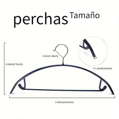 20/10 uds Perchas de metal para ropa, Percheros sin rastro, Perchas resistentes para abrigos de alta resistencia, Perchas para el hogar Almacenamiento y organización de secado de ropa para dormitorio, baño, hogar