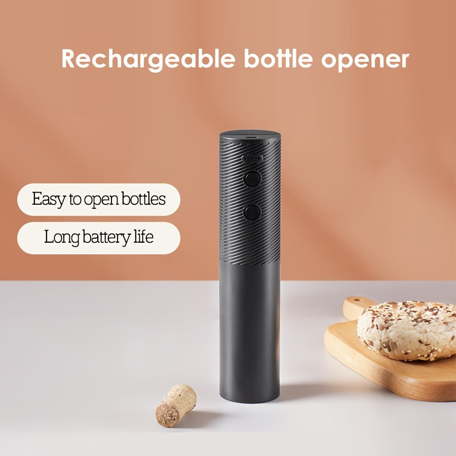 Abrebotellas eléctrico recargable por USB, abrebotellas automático reutilizable de un botón, regalo ideal para el hogar, cocina y bodas (/rojo)