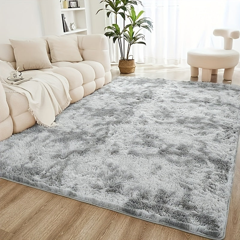 1 ud., Alfombra Larga de Peluche Rectangular, Estilo Nórdico Minimalista, Esponja Suave en Color Beige Claro y Duradera para Sofá Mesa de Café Área de Cambio de Zapatos Dormitorio Sala de Estar Solario, Alfombra Elegante para el Hogar que Mejora la Estét