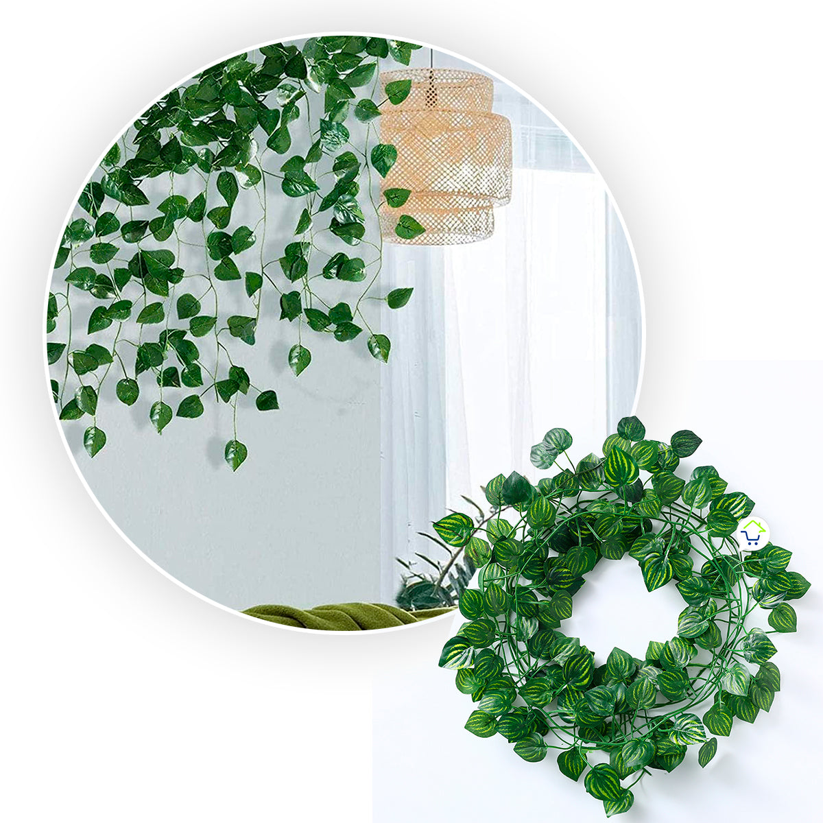 Enredadera Decorativa Grande X12 Follaje Artificial Decoración Hogar Jardín GMHOJ319