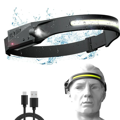 Linterna led de cabeza con sensor