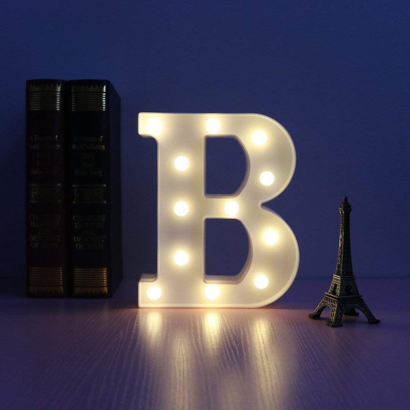 Letra Luz Led Lampara Decorativa Luces Plástico Hogar Fiestas LL07G-DCM