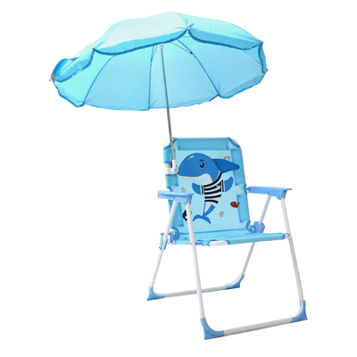 SILLA PLAYERA CON SOMBRILLA PARA NIÑOS ESTAMPADO DE TIBURON 093-557 MUNBE