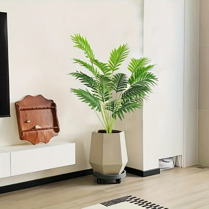 1pc Palma Monstera Artificial, 81.9cm de alto, Foliaje verde falso, decoración de plástico autosoportada para interior y exterior, no necesita electricidad, sin plumas, para hogar, jardín, oficina, tema de playa, exhibición de temporada en mesa, | Constr