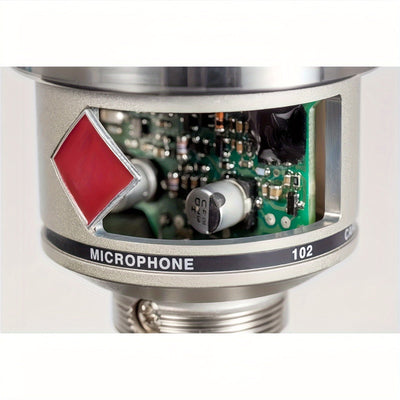 Micrófono de condensador de placa grande de 48V 102, adecuado para estudio, estudio de grabación profesional, estudio de canto con cable, micrófono de metal, micrófono para podcasting