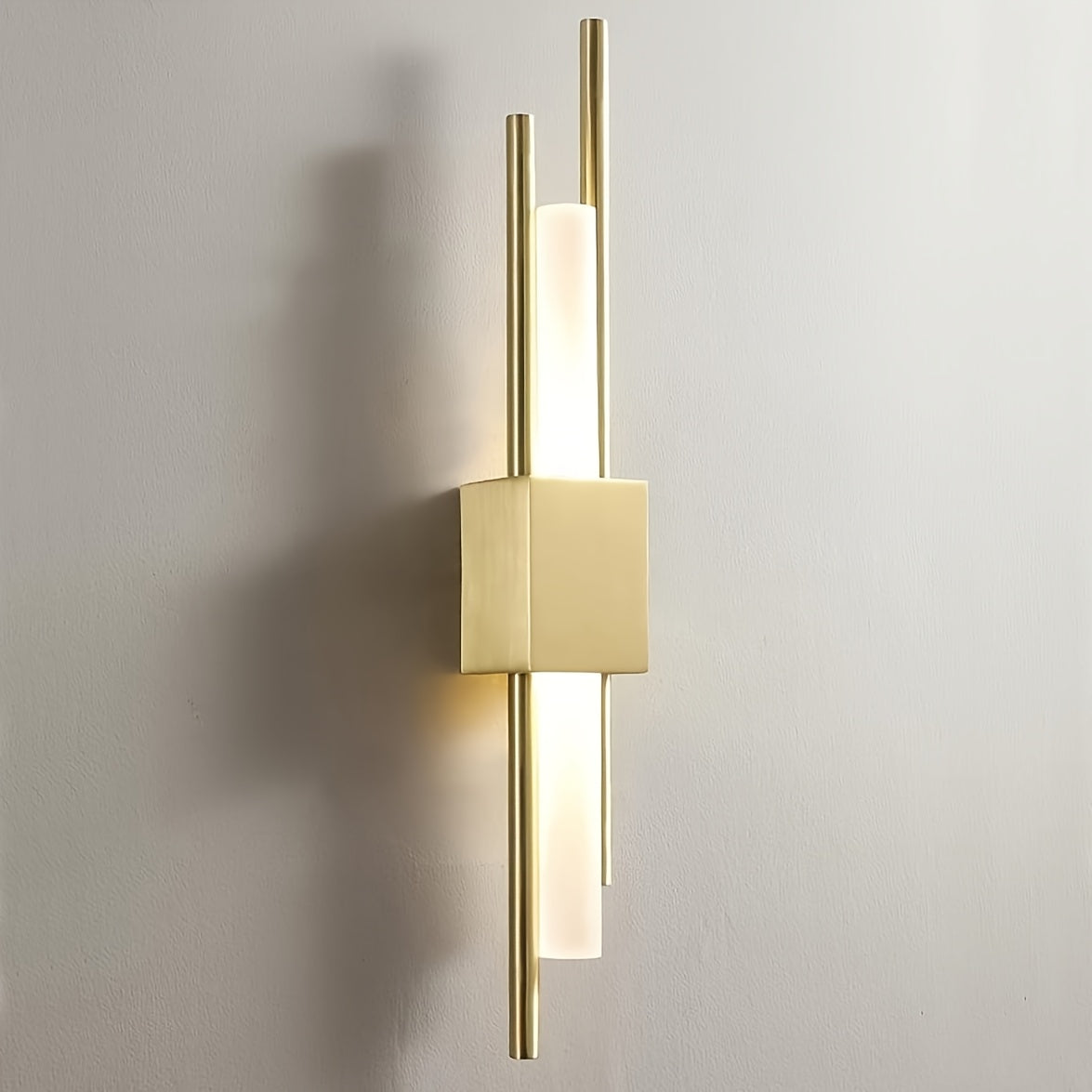 Linterna de pared LED moderna con brillo ajustable, accesorios de luz de pared metálica de doble cabeza, 3 temperaturas de color, montaje en techo, cableado duro, adecuada para salas de estar, comedores, tocadores - incluye herrajes de instalación