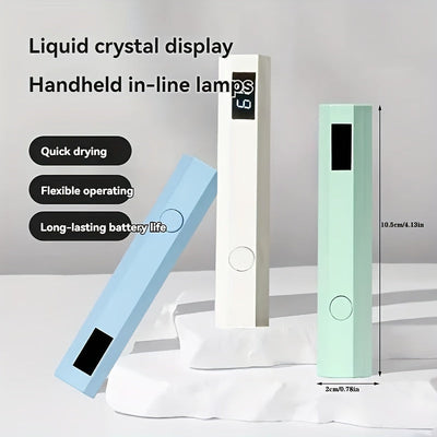 1 pieza, Secador de uñas LED portátil USB - Gel de polichilado de curado rápido, herramienta de arte de uñas portátil ahorradora de energía con pantalla digital, batería de litio recargable para uso en casa y salón, accesorios de tecnología de uñas, dise