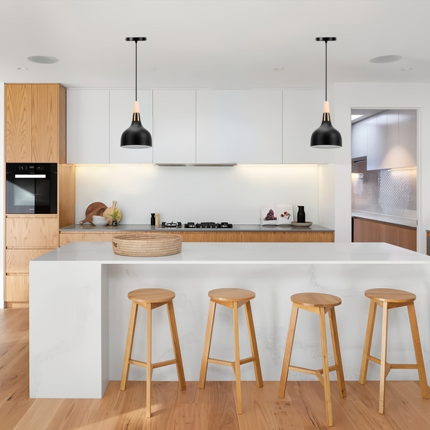 Lámpara colgante nórdica blanca moderna, lámpara colgante moderna, decoración de techo colgante, iluminación de techo para isla de cocina, lámpara colgante con cadena ajustable, adecuada para comedor, pasillo, dormitorio, sala de estar.